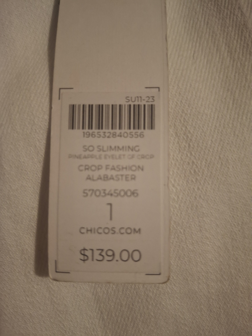 So Slimming Chico's Alabaster Crop Fashion Capris - White
